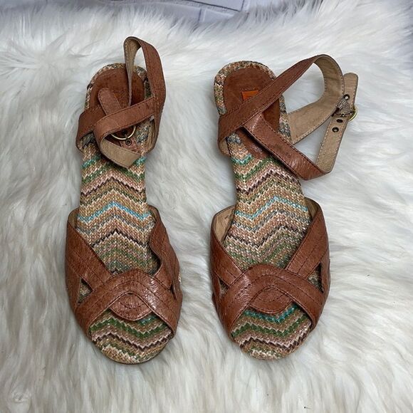 Mix Mooz Wilma Tan Burnished Leather Heels Sz 6‎ - Picture 2 of 6